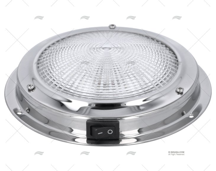 PLAFON INOX CON INTERRUPTOR LED 12V Tienda Náutica Marina