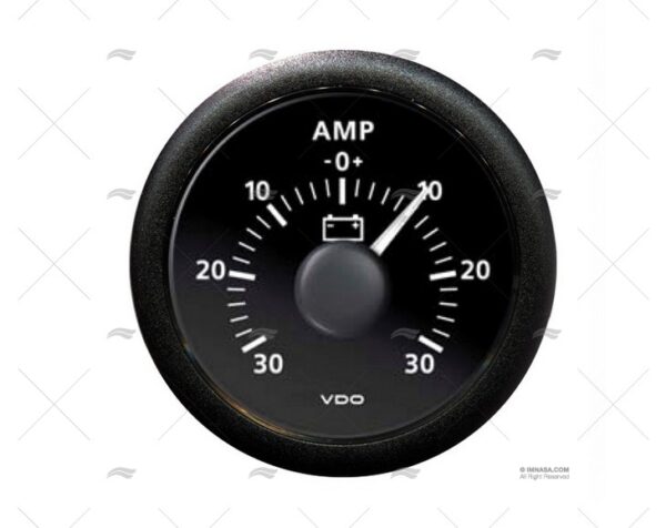 amperimetro vln 12 24v 60amp 52mm ocean viewline black white vdo imnasa ref 62512328