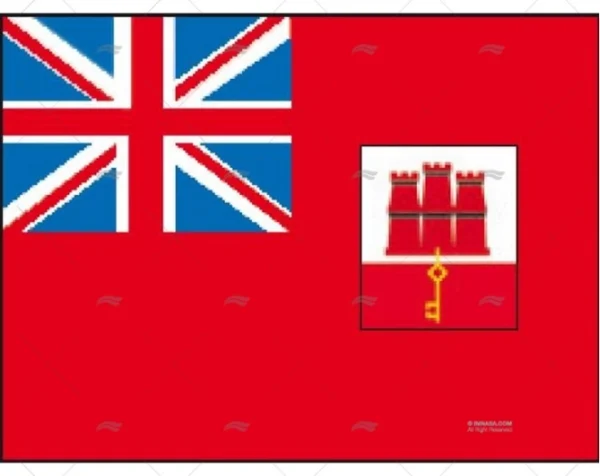 bandera gibraltar mercante 100x 70cm banderas imnasa ref 89250309