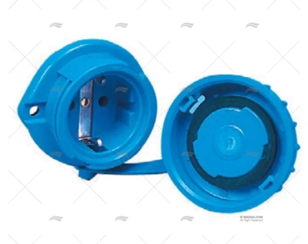 base schuco con tapa azul dia 72mm conectores electricos imnasa ref 64000186