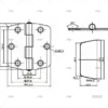 bisagra inox 74x74mm bisagras imnasa ref 40251065