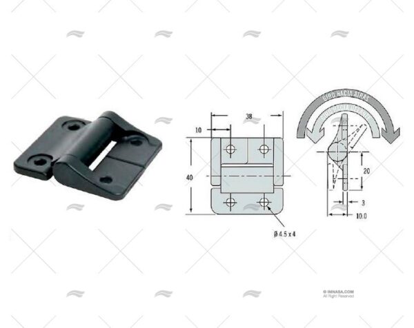 bisagra simetrica alu negro bisagras imnasa ref 41250357