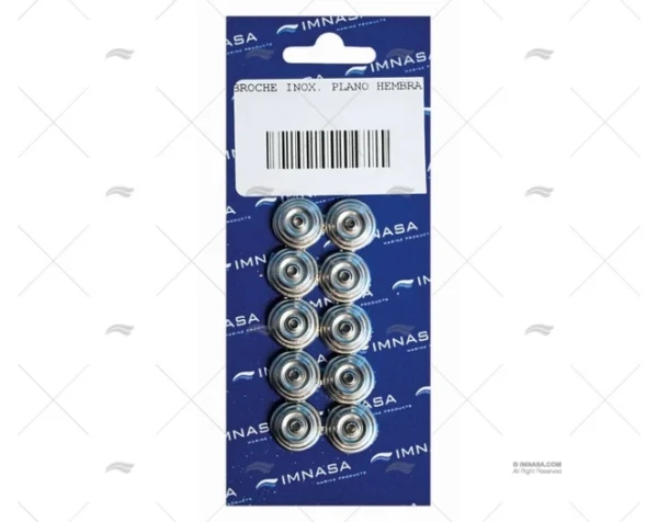 broche inox plano hembra 10 ojales y broches imnasa ref 28000268