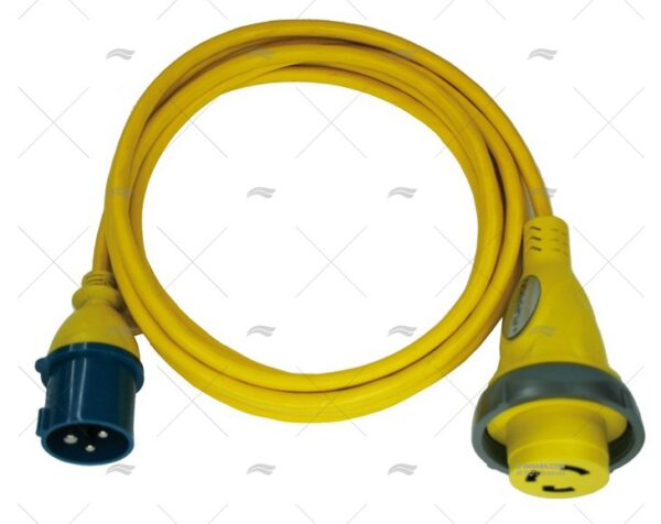 cable 25m amarillo 16a macho hembra conectores electricos imnasa ref 90825009