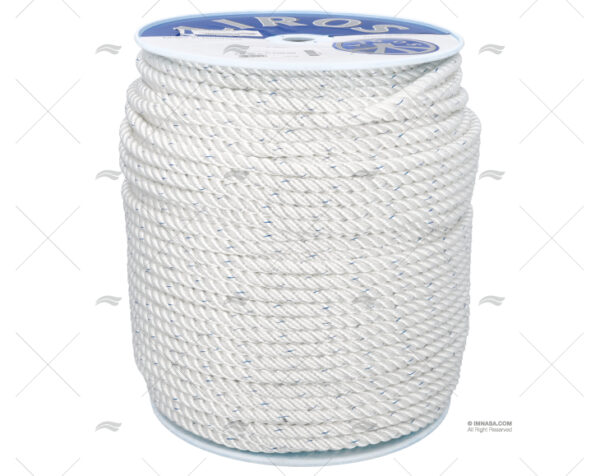 cabo polyester 12mm blanco 200m cabos de amarre imnasa ref 001111200228