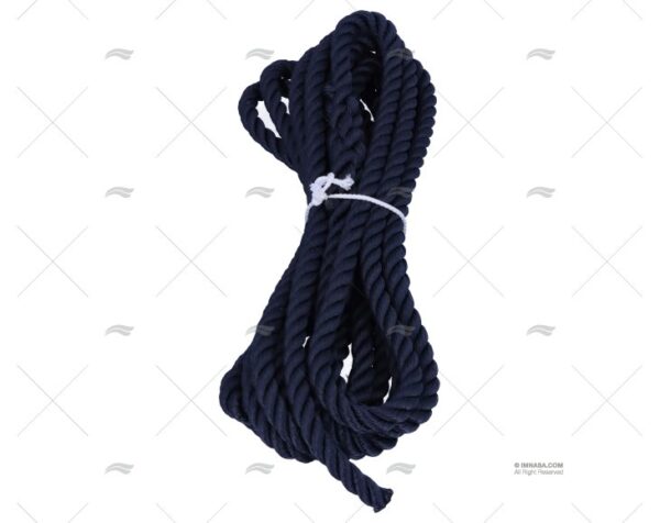 cabo polyester 12mm navy c gaza 1x6m cabos de amarre imnasa ref 011101206130