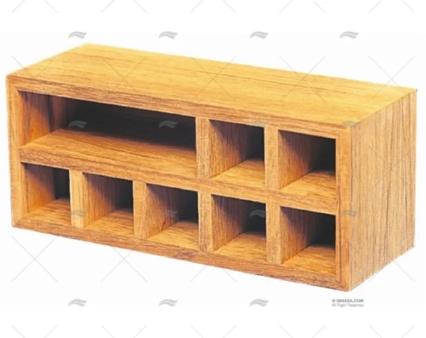 caja teka para banderas 260x105x110mm soportes madera imnasa ref 92000052