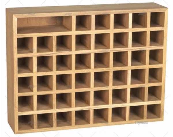 caja teka para banderas 410x105x310mm soportes madera imnasa ref 92000051