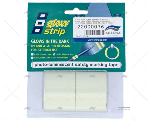 cinta glow strip 38mmx1m 2 rollos cintas adhesivas imnasa ref 22000076