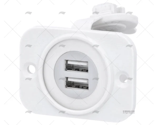 clavija doble usb blanco 12v clavijas imnasa ref 90806370