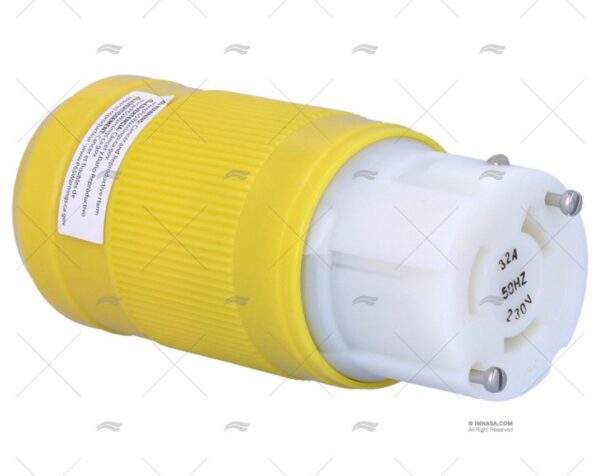 enchufe marinco 32a 2 polos 3seguros int conectores electricos imnasa ref 90806360