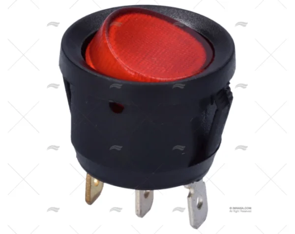 int on off 10a 12v 3pin luz roja fusibles e interruptores imnasa ref 65000750