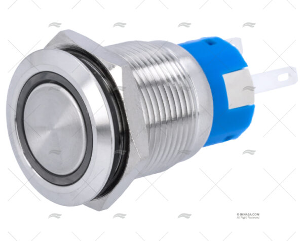 interruptor push off 12v con led azul 5a interruptores imnasa ref 65000909