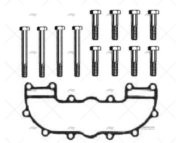 junta colector merc 153 cid c tornillos sistema de escape y colectores imnasa ref 23940577