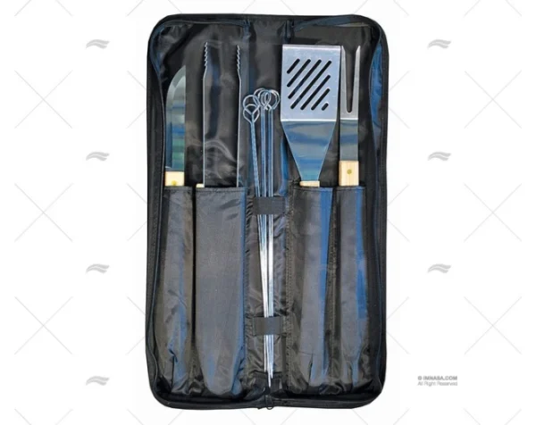 kit estuche barbacoa accesorios cocina imnasa ref 94300094