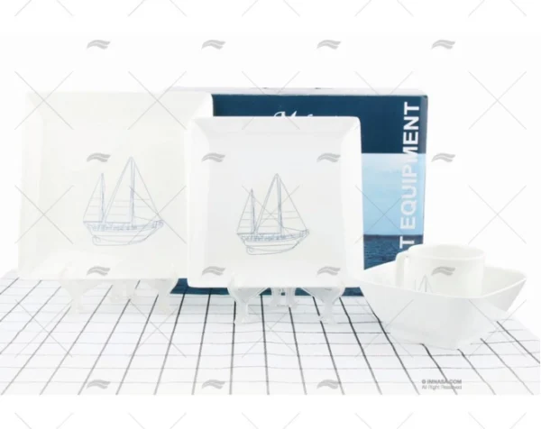 kit vajilla melamina sailing 16pcs vajilla imnasa ref 04845014