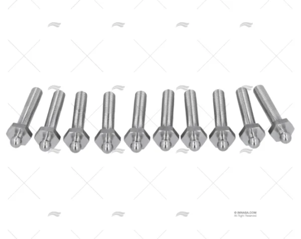 macho rosca tenax m5 x 25mm inox 10 ojales y broches imnasa ref 28000355