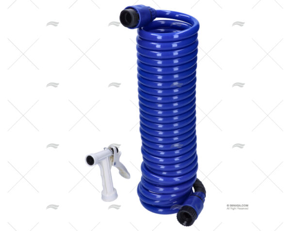 manguera espiral azul 7 5mts c pistola limpieza imnasa ref 44250821