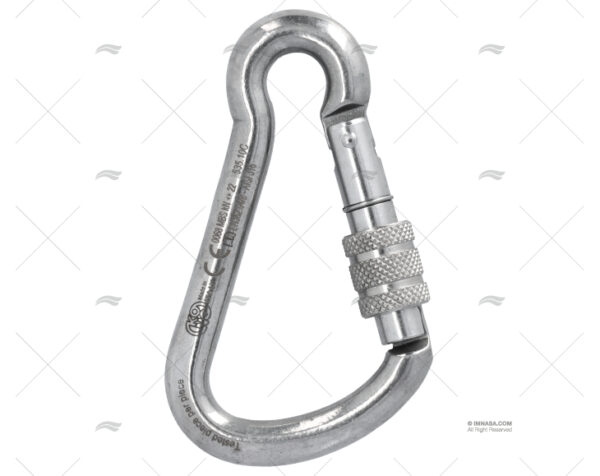 mosqueton sin ojo 100 inox rosca hr kong mosquetones imnasa ref 20250256