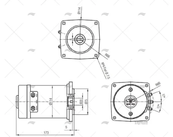 motor 12v 1000w molinete project x2 motores molinetes imnasa ref 35240155