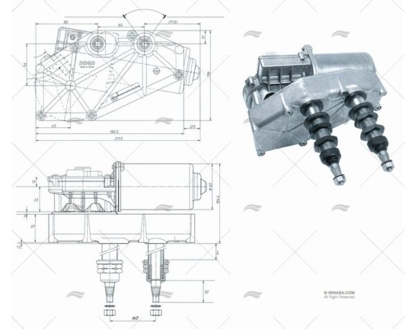 motor limpiaparabrisas 12v 48mm 50 limpiaparabrisas imnasa ref 70250464