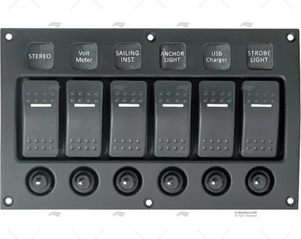 panel 6 interruptores 114x191x75 interruptores imnasa ref 65000766