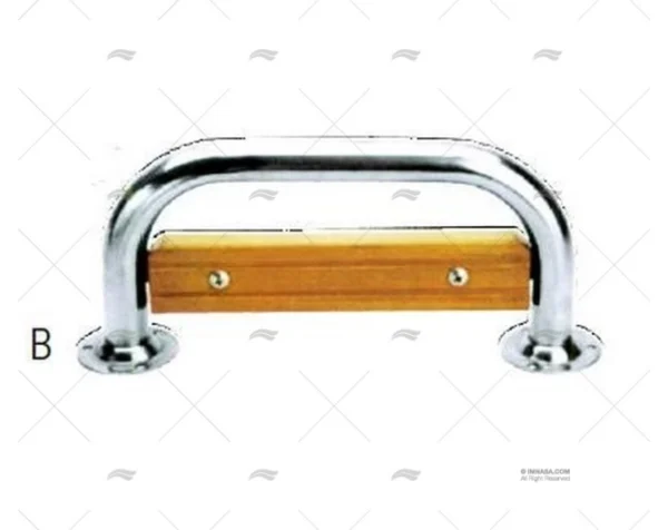 pasamano inox teak 270x130mm pasamanos imnasa ref 40250101