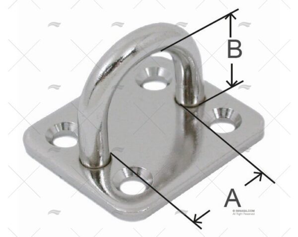 platina c anilla inox ss 304 50x60mm cancamos y anillas imnasa ref 09121645