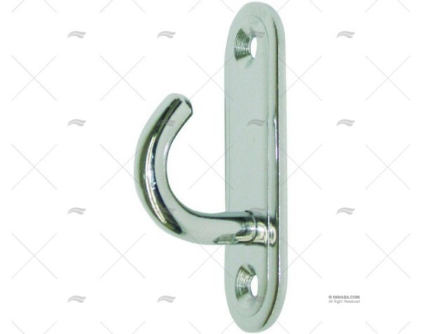 platina c gancho inox ss 304 45mm accesorios defensas imnasa ref 20210031