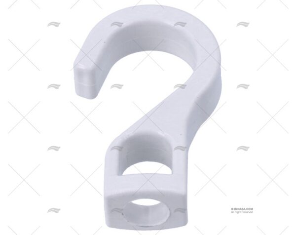 soporte gancho nylon blanco 20mm ojales y broches imnasa ref 04000400