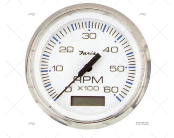 tacometro c horometro 4000rpm s s blanco indicadores imnasa ref 51250935