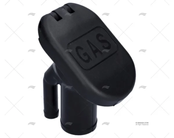 TAPON GAS 38mm PVC NEGRO INCLINADO 35ºA