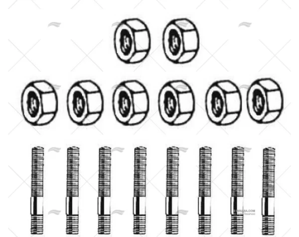 tornillos y tuercas colector merc 153 ci sistema de escape y colectores imnasa ref 23940589