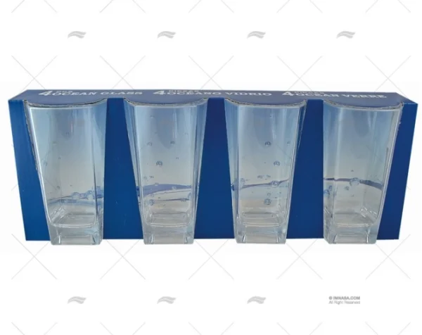 vaso para agua 250ml 4 piezas vajilla imnasa ref 04845022