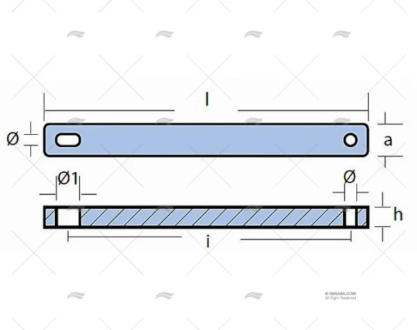 anodo zinc barra yamaha 30 40hp anodos imnasa ref 42250260 1