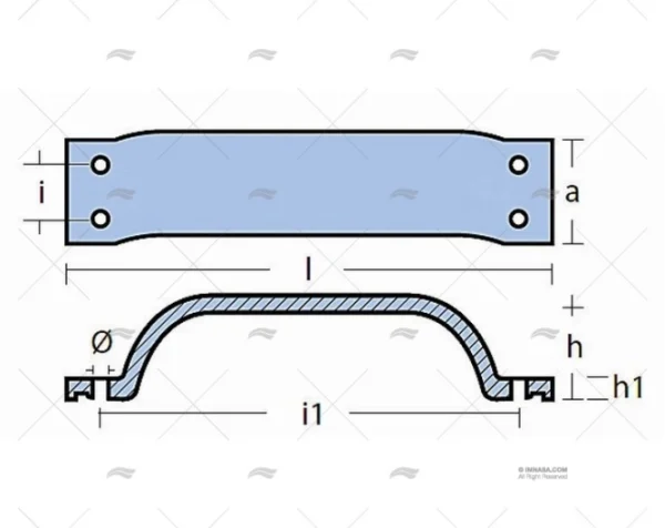 anodo zinc placa yamaha 150 200hp anodos imnasa ref 42250259 1