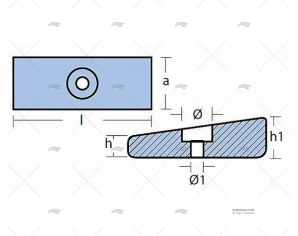 anodo zinc yamaha 75hp xr6 anodos imnasa ref 42250263 1