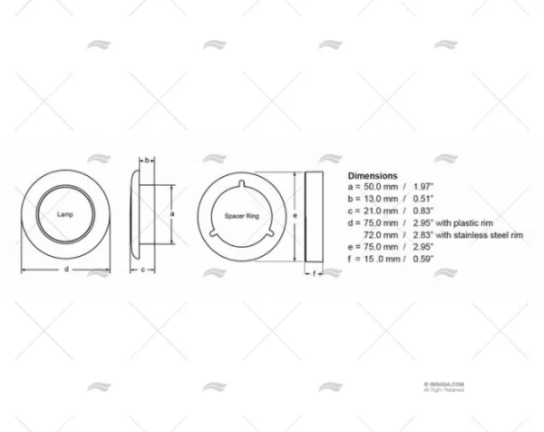 luz rakino led 28lux 24v plastico blanco luz cortesia imnasa ref 67000347 1