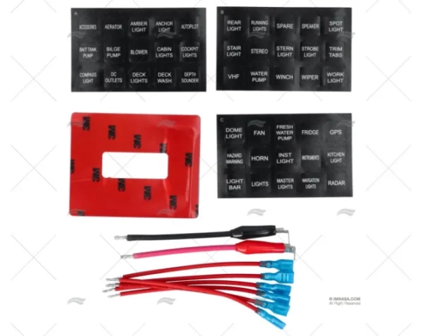 panel electrico touch control 6p 12v interruptores imnasa ref 44250584