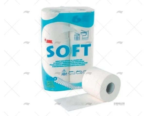 papel wc 180mic 6bobinas soft 900ud accesorios wc imnasa ref 70250354