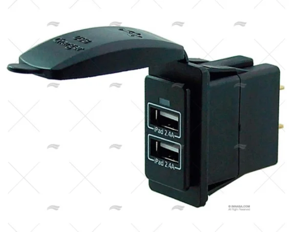 toma usb 12 24v 2 ent 2 4a 1a interruptores imnasa ref 65000836