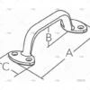 agarradera inox ss316 150mm pasamanos imnasa ref 09121388