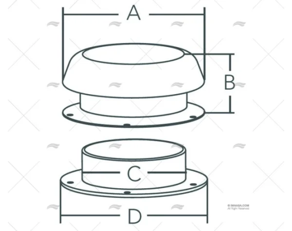 aireador ajustable 115mm respiraderos y rejillas imnasa ref 09121721