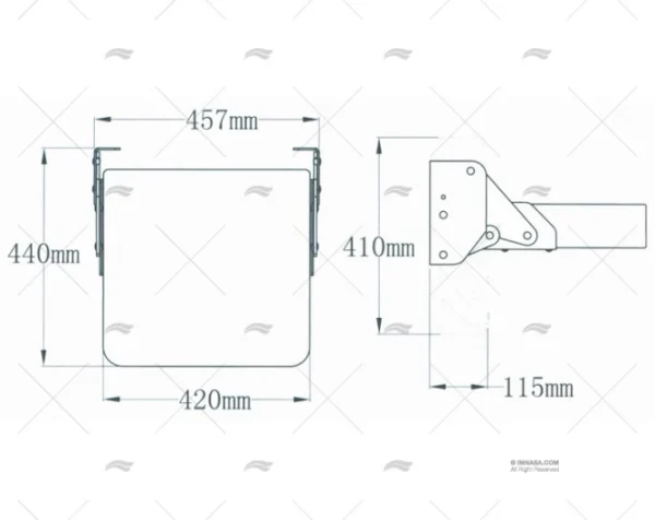 asiento banqueta 420x410mm blanco sillas imnasa ref 90700216