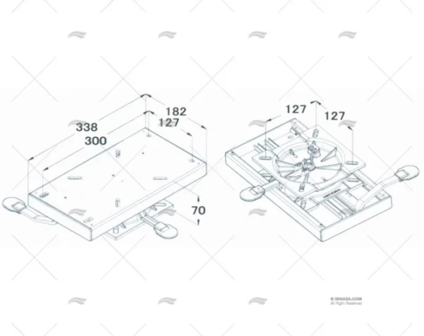 base corredera con giratorio aluminio pies imnasa ref 90700296