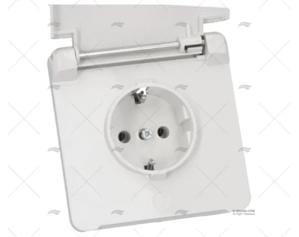 base elec estanca con tapa ip44 clavijas imnasa ref 64000068