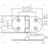 bisagra inox ss316 39 x 75mm bisagras imnasa ref 09121461