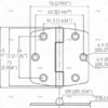 bisagra inox ss316 75 x 76mm bisagras imnasa ref 09121469