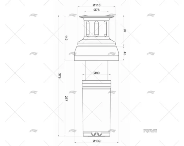 cabrestante e 800w 24v it nestor vx ino cabrestantes para barcos imnasa ref 35240859