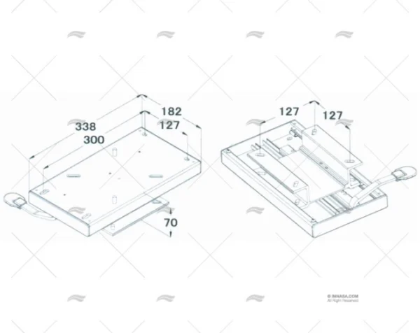 corredera sobre plano 338x182mm pies imnasa ref 90700292